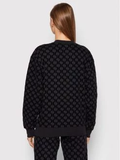 KARL LAGERFELD Γυναίκες Μπλούζες Μπλούζα All-Over Flocked 216W1883 Μαύρο Regular Fit Μαύρο -KARL LAGERFELD Κατάστημα unnamed file 285
