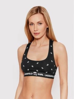 KARL LAGERFELD Γυναίκες Χωρίς Μπανέλα Σουτιέν τοπ Ikonik Logo 220W2102 Μαύρο Μαύρο