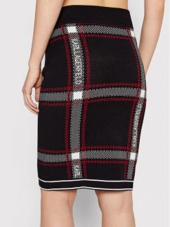 KARL LAGERFELD Γυναίκες Φούστες Pencil Φούστα Pencil Check Knitted 220W1230 Μαύρο Slim Fit Μαύρο -KARL LAGERFELD Κατάστημα unnamed file 2908