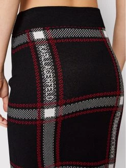 KARL LAGERFELD Γυναίκες Φούστες Pencil Φούστα Pencil Check Knitted 220W1230 Μαύρο Slim Fit Μαύρο -KARL LAGERFELD Κατάστημα unnamed file 2909