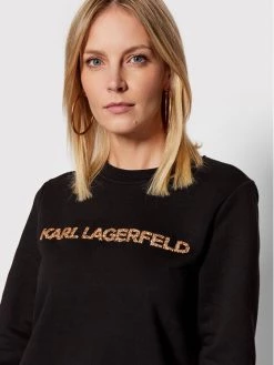 KARL LAGERFELD Γυναίκες Μπλούζες Μπλούζα Kandy Krush Logo 216W1810 Μαύρο Regular Fit Μαύρο -KARL LAGERFELD Κατάστημα unnamed file 291