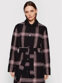 KARL LAGERFELD Γυναίκες Μεταβατικά Παλτά Παλτό μεταβατικό Logo Check 220W1582 Μαύρο Relaxed Fit Μαύρο -KARL LAGERFELD Κατάστημα unnamed file 2914