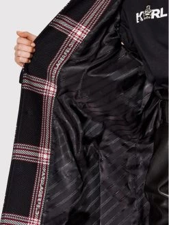 KARL LAGERFELD Γυναίκες Μεταβατικά Παλτά Παλτό μεταβατικό Logo Check 220W1582 Μαύρο Relaxed Fit Μαύρο -KARL LAGERFELD Κατάστημα unnamed file 2915