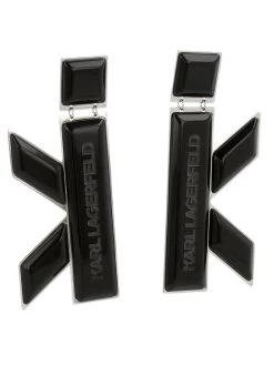 KARL LAGERFELD Γυναίκες Σκουλαρίκια με κλιπ 221W3931 Μαύρο Μαύρο