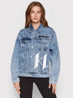 KARL LAGERFELD Γυναίκες Τζιν Μπουφάν Τζιν μπουφάν 221W1482 Μπλε Relaxed Fit Μπλε