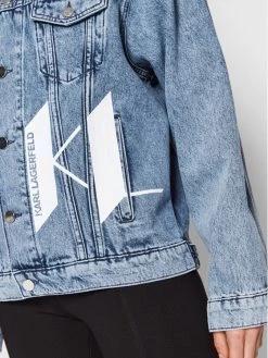 KARL LAGERFELD Γυναίκες Τζιν Μπουφάν Τζιν μπουφάν 221W1482 Μπλε Relaxed Fit Μπλε -KARL LAGERFELD Κατάστημα unnamed file 3138