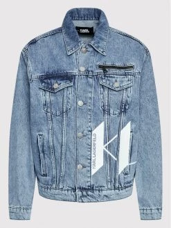 KARL LAGERFELD Γυναίκες Τζιν Μπουφάν Τζιν μπουφάν 221W1482 Μπλε Relaxed Fit Μπλε -KARL LAGERFELD Κατάστημα unnamed file 3139