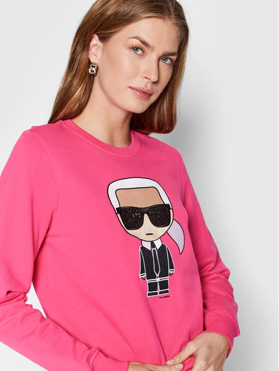 KARL LAGERFELD Γυναίκες Μπλούζες Μπλούζα Ikonik 210W1820 Ροζ Regular Fit Ροζ 4 KARL LAGERFELD Γυναίκες Μπλούζες Μπλούζα Ikonik 210W1820 Ροζ Regular Fit Ροζ - Image 4