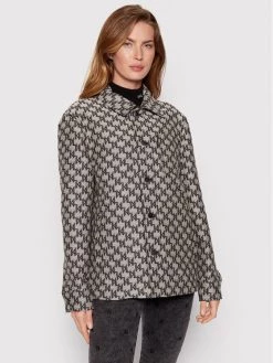 KARL LAGERFELD Γυναίκες Μεταβατικά Μπουφάν Μπουφάν μεταβατικό Monogram 221W1483 Μπεζ Regular Fit Μπεζ