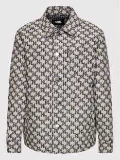 KARL LAGERFELD Γυναίκες Μεταβατικά Μπουφάν Μπουφάν μεταβατικό Monogram 221W1483 Μπεζ Regular Fit Μπεζ -KARL LAGERFELD Κατάστημα unnamed file 3159