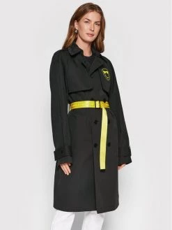 KARL LAGERFELD Γυναίκες Καπαρντίνες Καπαρτίνα SMILEY WORLD 221W1581 Μαύρο Regular Fit Μαύρο