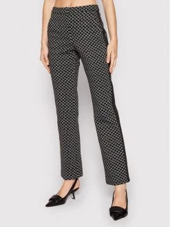 KARL LAGERFELD Γυναίκες Υφασμάτινα Παντελόνια Παντελόνι υφασμάτινο 221W1005 Μαύρο Bootcut Fit Μαύρο