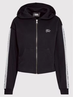 KARL LAGERFELD Γυναίκες Μπλούζες Μπλούζα Logo Tape 221W1802 Μαύρο Relaxed Fit Μαύρο -KARL LAGERFELD Κατάστημα unnamed file 3196