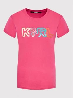 KARL LAGERFELD Γυναίκες T-shirts T-Shirt Jelly Mini Logo 221W1703 Ροζ Regular Fit Ροζ -KARL LAGERFELD Κατάστημα unnamed file 3201