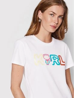 KARL LAGERFELD Γυναίκες T-shirts T-Shirt Jelly Mini Logo 221W1703 Λευκό Regular Fit Λευκό -KARL LAGERFELD Κατάστημα unnamed file 3205