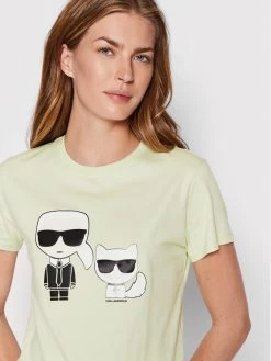 KARL LAGERFELD Γυναίκες T-shirts T-Shirt Ikonik Choupette 210W1724 Πράσινο Regular Fit Πράσινο -KARL LAGERFELD Κατάστημα unnamed file 3210