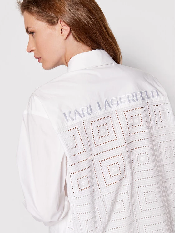 KARL LAGERFELD Γυναίκες Τουνίκ Logo 221W1604 Λευκό Relaxed Fit Λευκό 4 KARL LAGERFELD Γυναίκες Τουνίκ Logo 221W1604 Λευκό Relaxed Fit Λευκό - Image 4