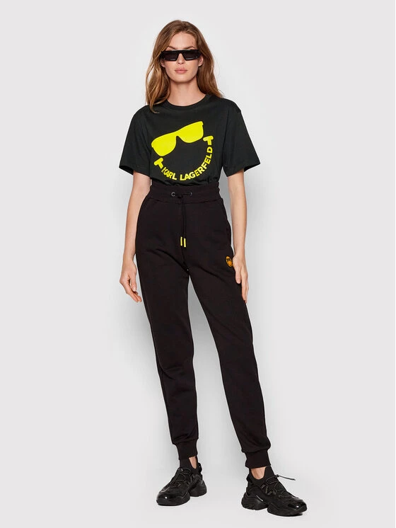 KARL LAGERFELD Γυναίκες T-shirts T-Shirt SMILEY WORLD 221W1752 Μαύρο Relaxed Fit Μαύρο 2 KARL LAGERFELD Γυναίκες T-shirts T-Shirt SMILEY WORLD 221W1752 Μαύρο Relaxed Fit Μαύρο - Image 2