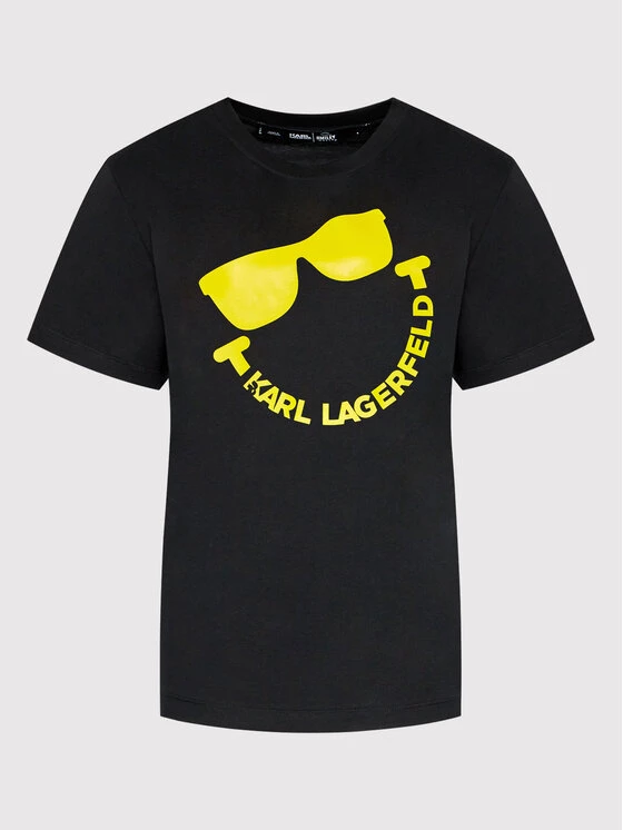 KARL LAGERFELD Γυναίκες T-shirts T-Shirt SMILEY WORLD 221W1752 Μαύρο Relaxed Fit Μαύρο 5 KARL LAGERFELD Γυναίκες T-shirts T-Shirt SMILEY WORLD 221W1752 Μαύρο Relaxed Fit Μαύρο - Image 5