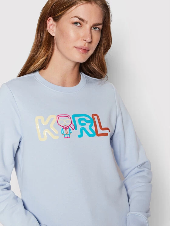 KARL LAGERFELD Γυναίκες Μπλούζες Μπλούζα Jelly Mini Logo 221W1800 Μπλε Regular Fit Μπλε 4 KARL LAGERFELD Γυναίκες Μπλούζες Μπλούζα Jelly Mini Logo 221W1800 Μπλε Regular Fit Μπλε - Image 4