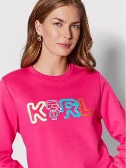 KARL LAGERFELD Γυναίκες Μπλούζες Μπλούζα Jelly Mini Logo 221W1800 Ροζ Regular Fit Ροζ -KARL LAGERFELD Κατάστημα unnamed file 3270