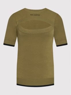 KARL LAGERFELD Γυναίκες Πουλόβερ Logo 221W2005 Πράσινο Slim Fit Πράσινο -KARL LAGERFELD Κατάστημα unnamed file 3281