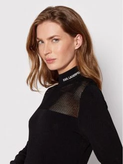 KARL LAGERFELD Γυναίκες Ζιβάγκο Mock 221W2001 Μαύρο Regular Fit Μαύρο -KARL LAGERFELD Κατάστημα unnamed file 3300