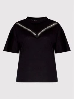 KARL LAGERFELD Γυναίκες T-shirts T-Shirt Logo Tape 221W1701 Μαύρο Relaxed Fit Μαύρο -KARL LAGERFELD Κατάστημα unnamed file 3316