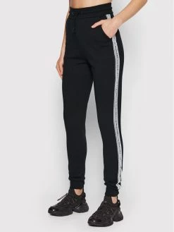 KARL LAGERFELD Γυναίκες Παντελόνια Φόρμας Παντελόνι φόρμας Logo Tape 221W1054 Μαύρο Regular Fit Μαύρο