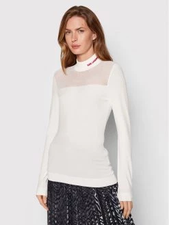 KARL LAGERFELD Γυναίκες Ζιβάγκο Logo 221W2001 Λευκό Regular Fit Λευκό