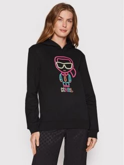 KARL LAGERFELD Γυναίκες Μπλούζες Μπλούζα Jelly 221W1801 Μαύρο Regular Fit Μαύρο