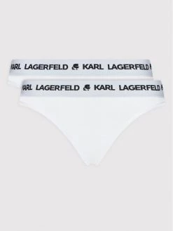 KARL LAGERFELD Γυναίκες Κλασικά Σλιπ Σετ 2 τεμάχια σλιπ κλασικά Logo Set 211W2127 Λευκό Λευκό