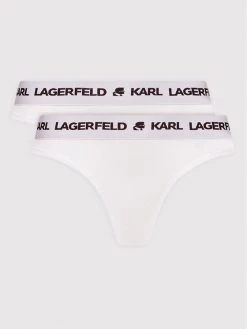 KARL LAGERFELD Γυναίκες Στρίνγκ Σετ 2 τεμάχια στρίνγκ Logo Set 211W2126 Λευκό Λευκό