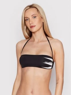 KARL LAGERFELD Γυναίκες Μπικίνι πάνω μέρος Tribal KL22WTP12 Μαύρο Μαύρο