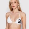 KARL LAGERFELD Γυναίκες Μπικίνι πάνω μέρος Printed Logo KL22WTP01 Λευκό Λευκό