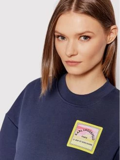 KARL LAGERFELD Γυναίκες Μπλούζες Μπλούζα Surf Patch 215W1808 Σκούρο μπλε Regular Fit Σκούρο μπλε -KARL LAGERFELD Κατάστημα unnamed file 342