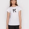 KARL LAGERFELD Γυναίκες T-shirts T-Shirt KL22WTS01 Λευκό Regular Fit Λευκό