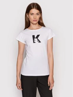 KARL LAGERFELD Γυναίκες T-shirts T-Shirt KL22WTS01 Λευκό Regular Fit Λευκό