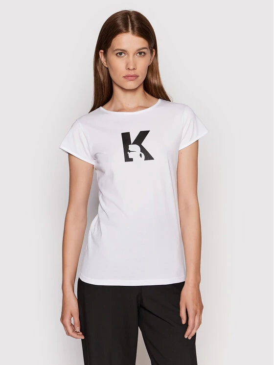 KARL LAGERFELD Γυναίκες T-shirts T-Shirt KL22WTS01 Λευκό Regular Fit Λευκό 1 KARL LAGERFELD Γυναίκες T-shirts T-Shirt KL22WTS01 Λευκό Regular Fit Λευκό