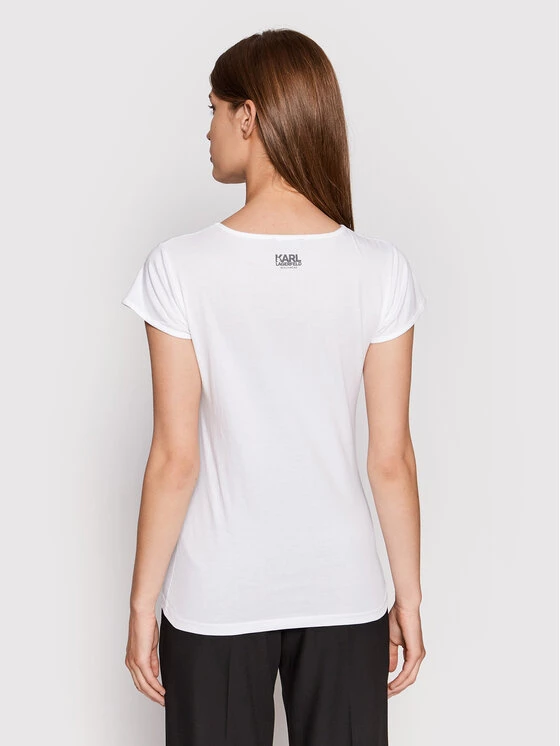 KARL LAGERFELD Γυναίκες T-shirts T-Shirt KL22WTS01 Λευκό Regular Fit Λευκό 3 KARL LAGERFELD Γυναίκες T-shirts T-Shirt KL22WTS01 Λευκό Regular Fit Λευκό - Image 3