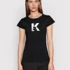 KARL LAGERFELD Γυναίκες T-shirts T-Shirt KL22WTS01 Μαύρο Regular Fit Μαύρο