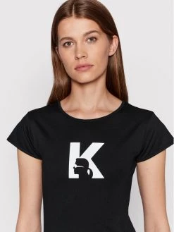 KARL LAGERFELD Γυναίκες T-shirts T-Shirt KL22WTS01 Μαύρο Regular Fit Μαύρο -KARL LAGERFELD Κατάστημα unnamed file 3456