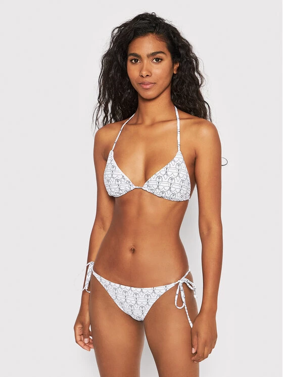 KARL LAGERFELD Γυναίκες Μπικίνι πάνω μέρος Ikonic All-Over KL22WTP13 Λευκό Λευκό 1 KARL LAGERFELD Γυναίκες Μπικίνι πάνω μέρος Ikonic All-Over KL22WTP13 Λευκό Λευκό