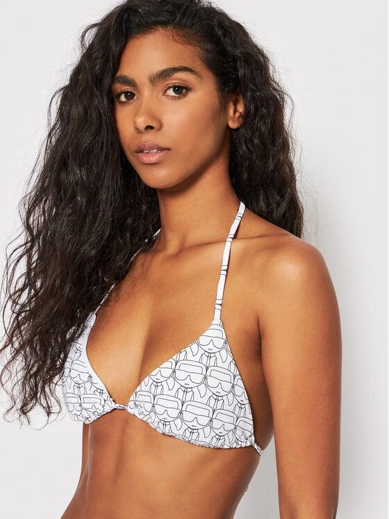 KARL LAGERFELD Γυναίκες Μπικίνι πάνω μέρος Ikonic All-Over KL22WTP13 Λευκό Λευκό 3 KARL LAGERFELD Γυναίκες Μπικίνι πάνω μέρος Ikonic All-Over KL22WTP13 Λευκό Λευκό - Image 3