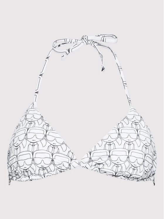 KARL LAGERFELD Γυναίκες Μπικίνι πάνω μέρος Ikonic All-Over KL22WTP13 Λευκό Λευκό 4 KARL LAGERFELD Γυναίκες Μπικίνι πάνω μέρος Ikonic All-Over KL22WTP13 Λευκό Λευκό - Image 4