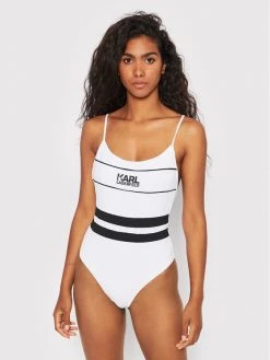 KARL LAGERFELD Γυναίκες Ολόσωμα Μαγιό Μαγιό KL22WOP05 Λευκό Λευκό