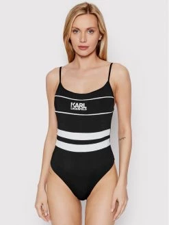 KARL LAGERFELD Γυναίκες Ολόσωμα Μαγιό Μαγιό KL22WOP05 Μαύρο Μαύρο