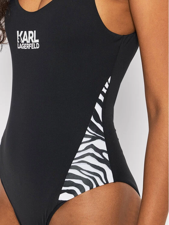 KARL LAGERFELD Γυναίκες Ολόσωμα Μαγιό Μαγιό Zebra KL22WOP16 Μαύρο Μαύρο 3 KARL LAGERFELD Γυναίκες Ολόσωμα Μαγιό Μαγιό Zebra KL22WOP16 Μαύρο Μαύρο - Image 3