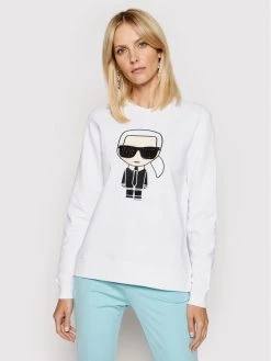 KARL LAGERFELD Γυναίκες Μπλούζες Μπλούζα Ikonik 210W1820 Λευκό Regular Fit Λευκό