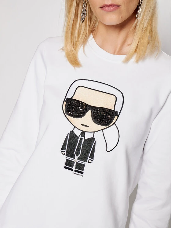 KARL LAGERFELD Γυναίκες Μπλούζες Μπλούζα Ikonik 210W1820 Λευκό Regular Fit Λευκό 4 KARL LAGERFELD Γυναίκες Μπλούζες Μπλούζα Ikonik 210W1820 Λευκό Regular Fit Λευκό - Image 4